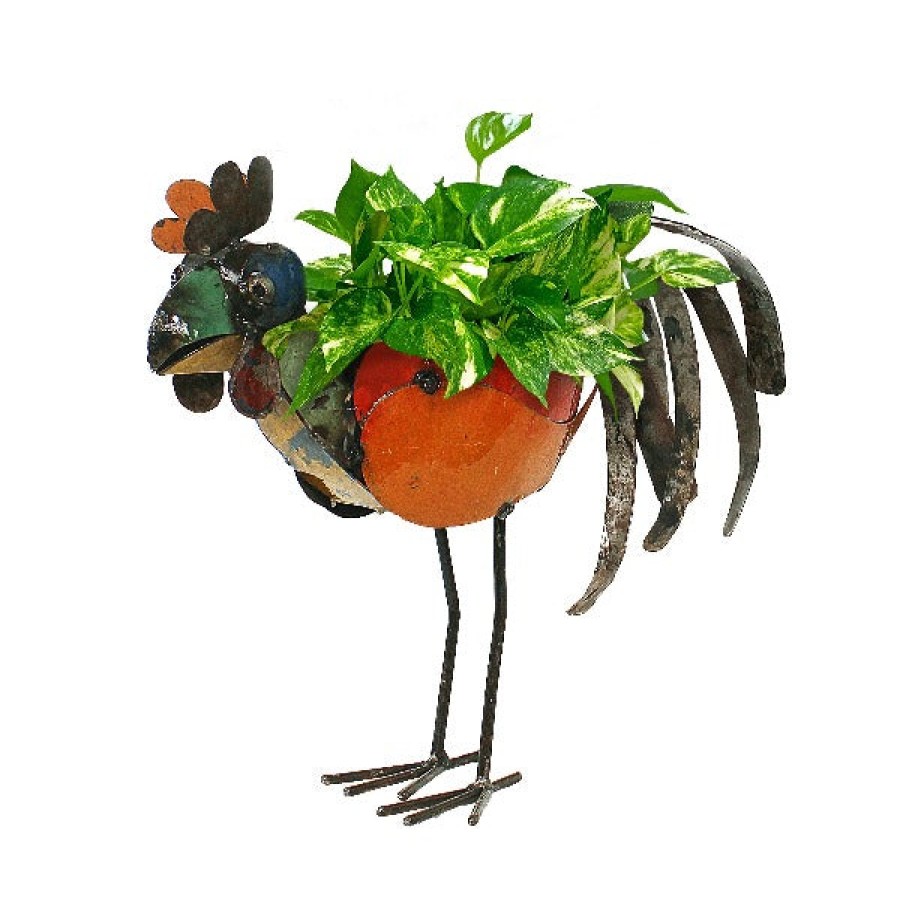 Think Outside Planters And Pots | Barnyard Rooster Planter